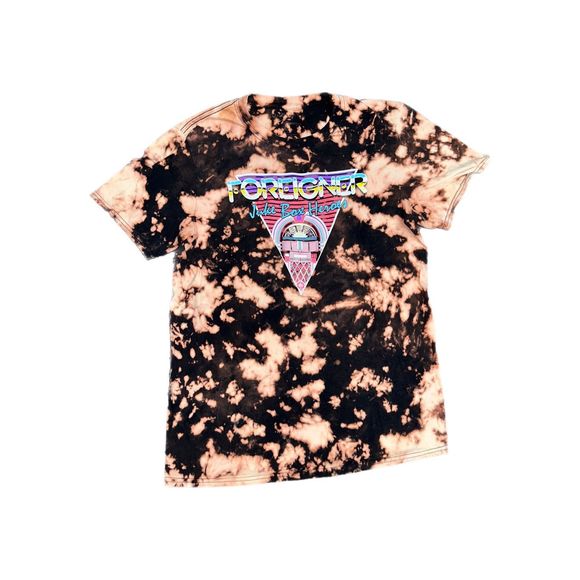 Foreigner Jukebox Heroes Bleached Tee - Picture 1 of 4